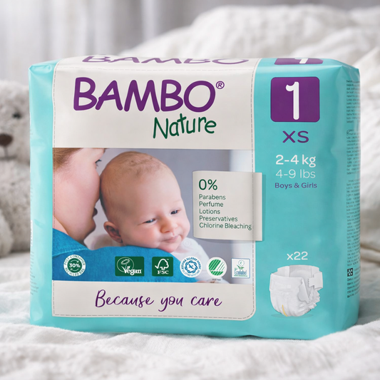 Bambo Nature Baby Diapers Size 1 (XS) | 2–4 kg | Ultra-Soft, Eco-Friendly & Rash-Free Care