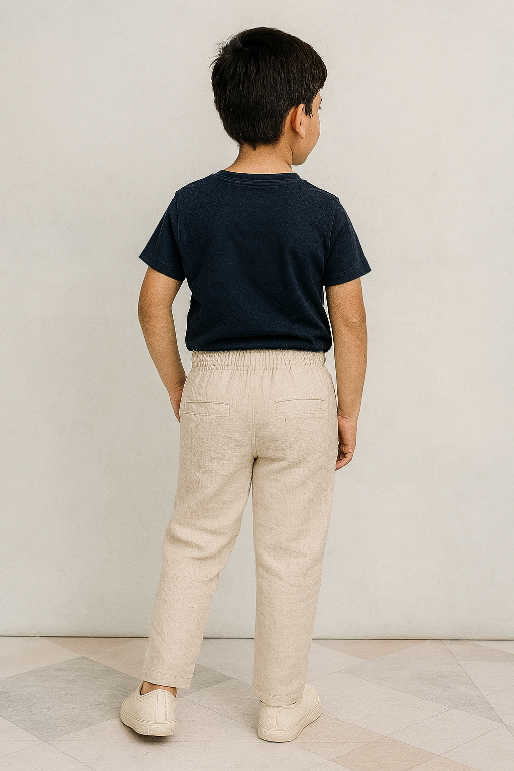 "BLAZO Boys’ Off-White/Natural Cotton Pants – Soft & Stylish Bottomwear for Kids (12 Month – 12 Years)