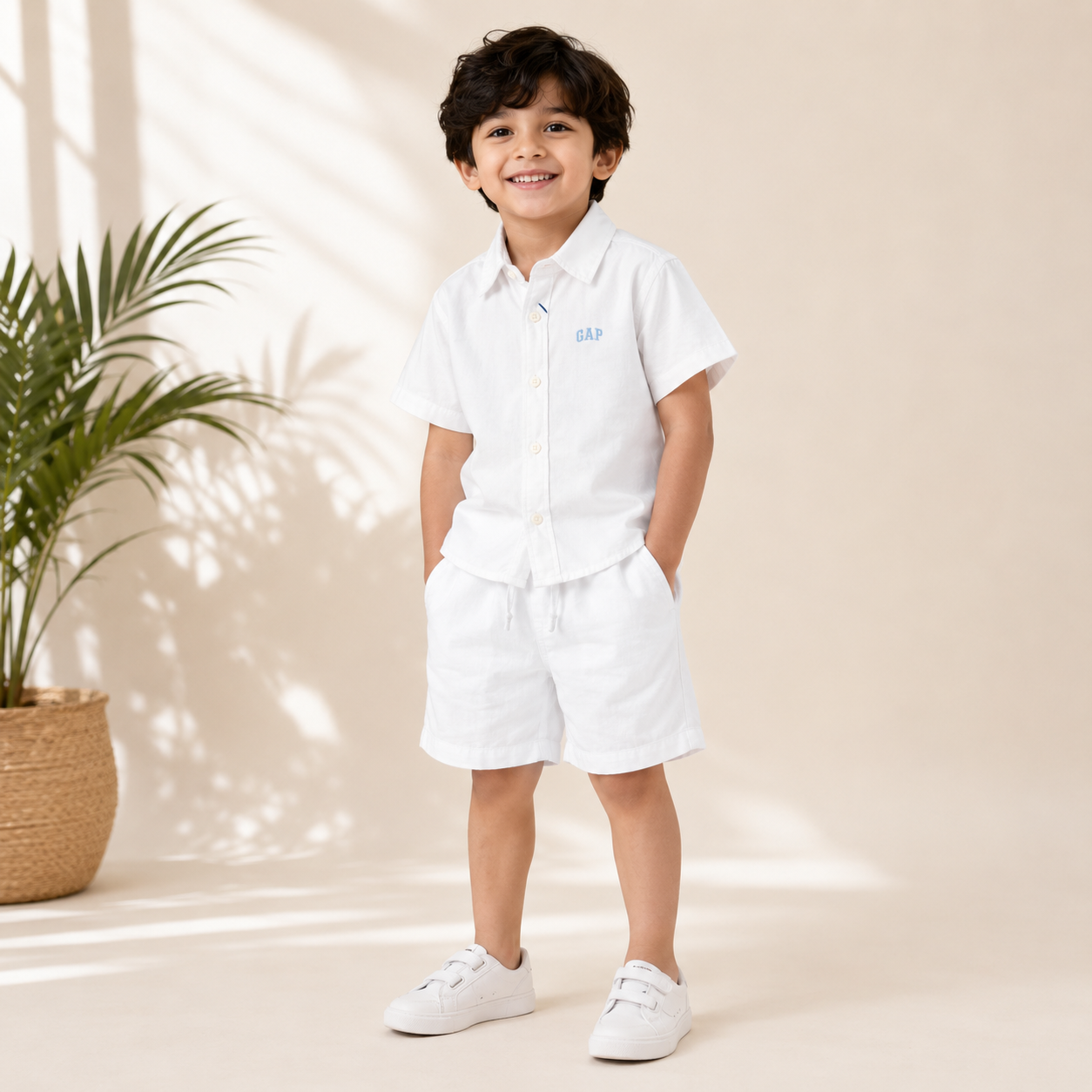 Smile Baby Boys Solid Shirt & Shorts Co-Ord Set | Premium Summer Outfit | Casual Party Wear | 18 Months to 9 Years