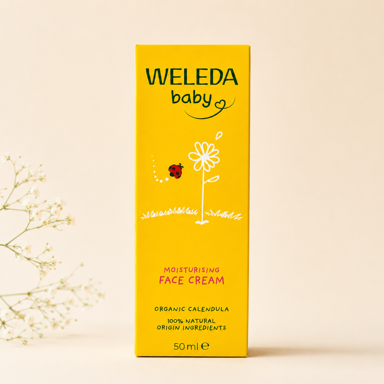 WELEDA Baby Moisturising Face Cream with Organic Calendula | Gentle Daily Face Moisturizer for Babies | Nourishes & Protects Delicate Skin | 50ml