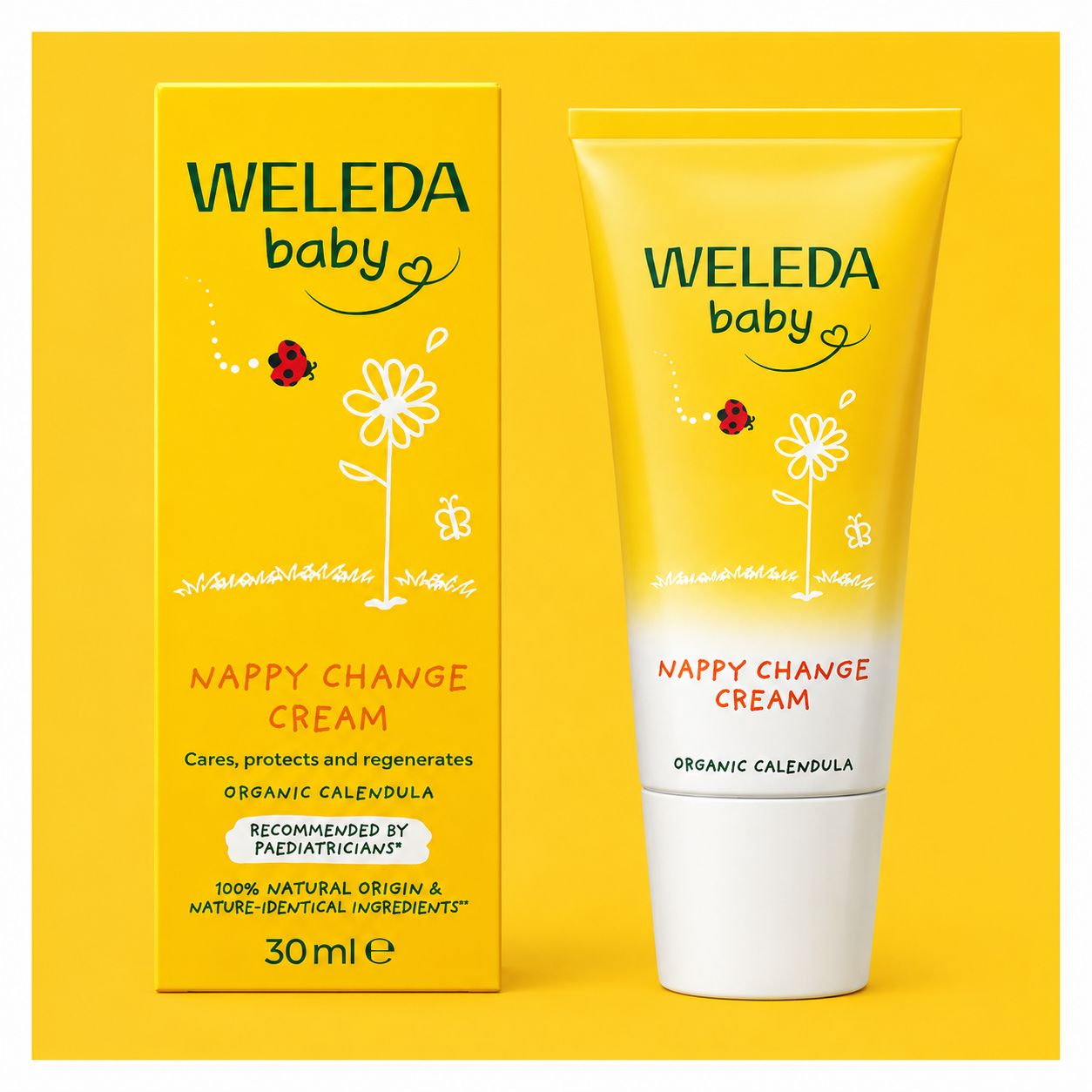Weleda Baby Nappy Change Cream 30ml | Organic Calendula Diaper Rash Cream | Protects, Soothes & Regenerates Sensitive Baby Skin