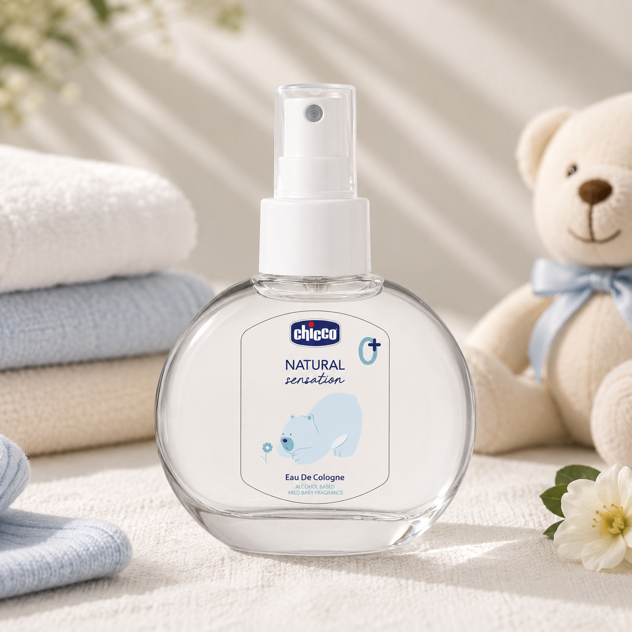 Chicco Natural Sensation Eau De Cologne for Babies | Baby Perfume | Mild Baby Fragrance | Gentle Everyday Freshness | 100ml