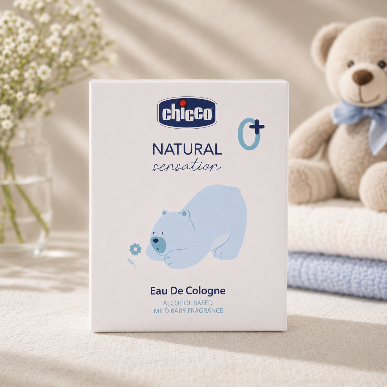 Chicco Natural Sensation Eau De Cologne for Babies | Baby Perfume | Mild Baby Fragrance | Gentle Everyday Freshness | 100ml