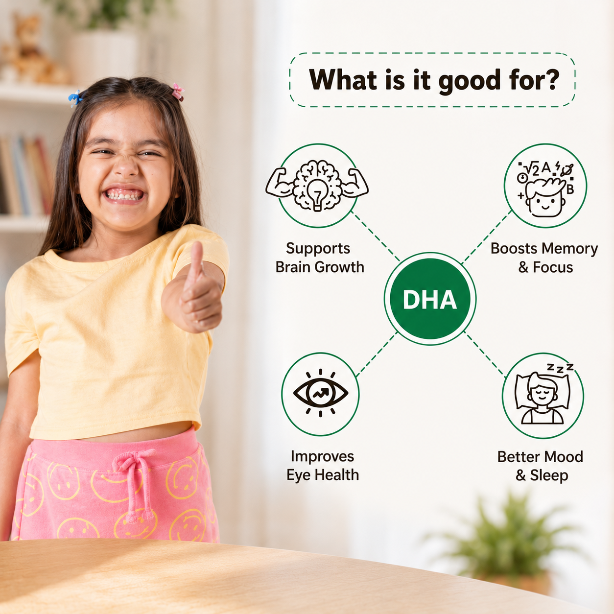 Little Joys DHA Brain Health Gummies for Kids (42g) – Natural Strawberry Flavour | Supports Brain Development, Memory & Focus | No Added Sugar | Available for 2+ Years & 7+ Years
