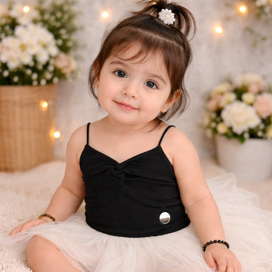 Reverse X-Treme Girls Knot Camisole Top | Stylish Strap Crop Top for Girls | Soft Stretch Summer Top (18 Months – 12 Years)