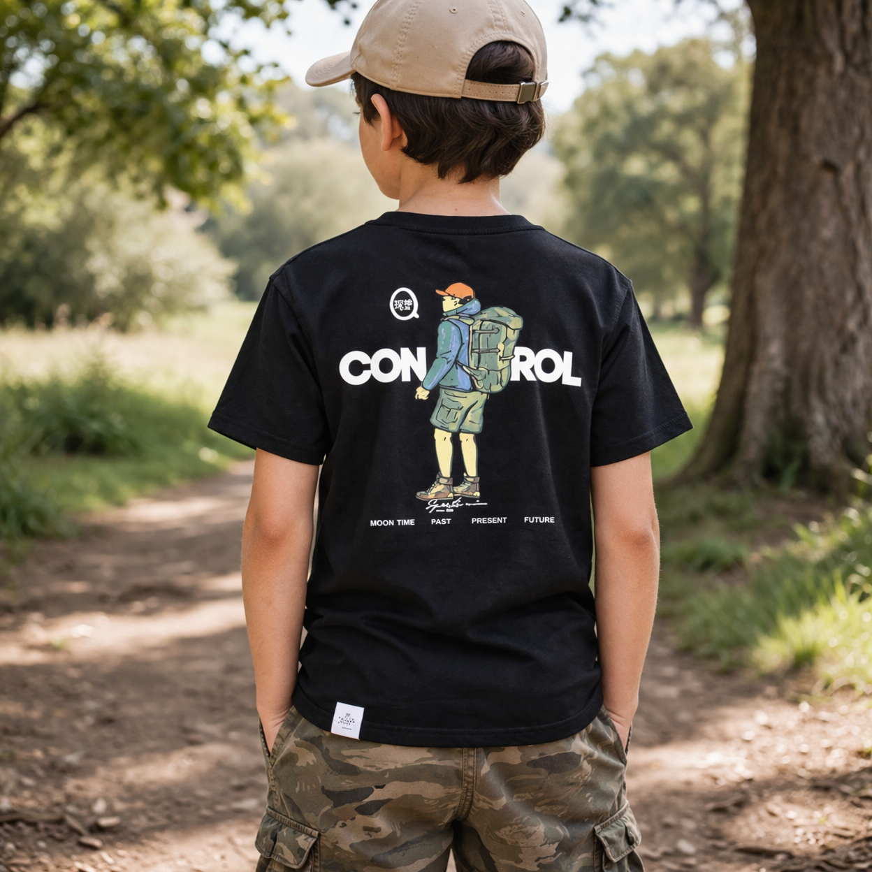 99 BALLON Boys Graphic Printed Cotton T-Shirt | CONTROL Design | Casual Half Sleeve Tee | Black | 12 Months – 12 Years