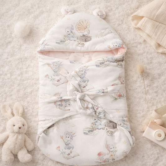 SMILE BABY New Born Carry Nest – PINK | Soft & Cozy Baby Sleeping Bag with Hood