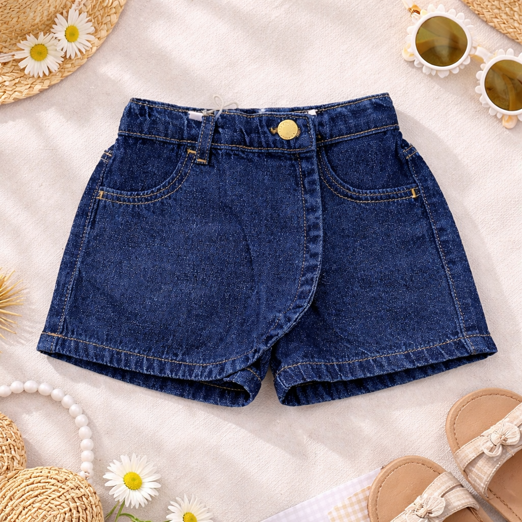 LOVEKINS Kids Denim Shorts for Girls | Soft Stretch Summer Shorts | 18 Months to 6 Years