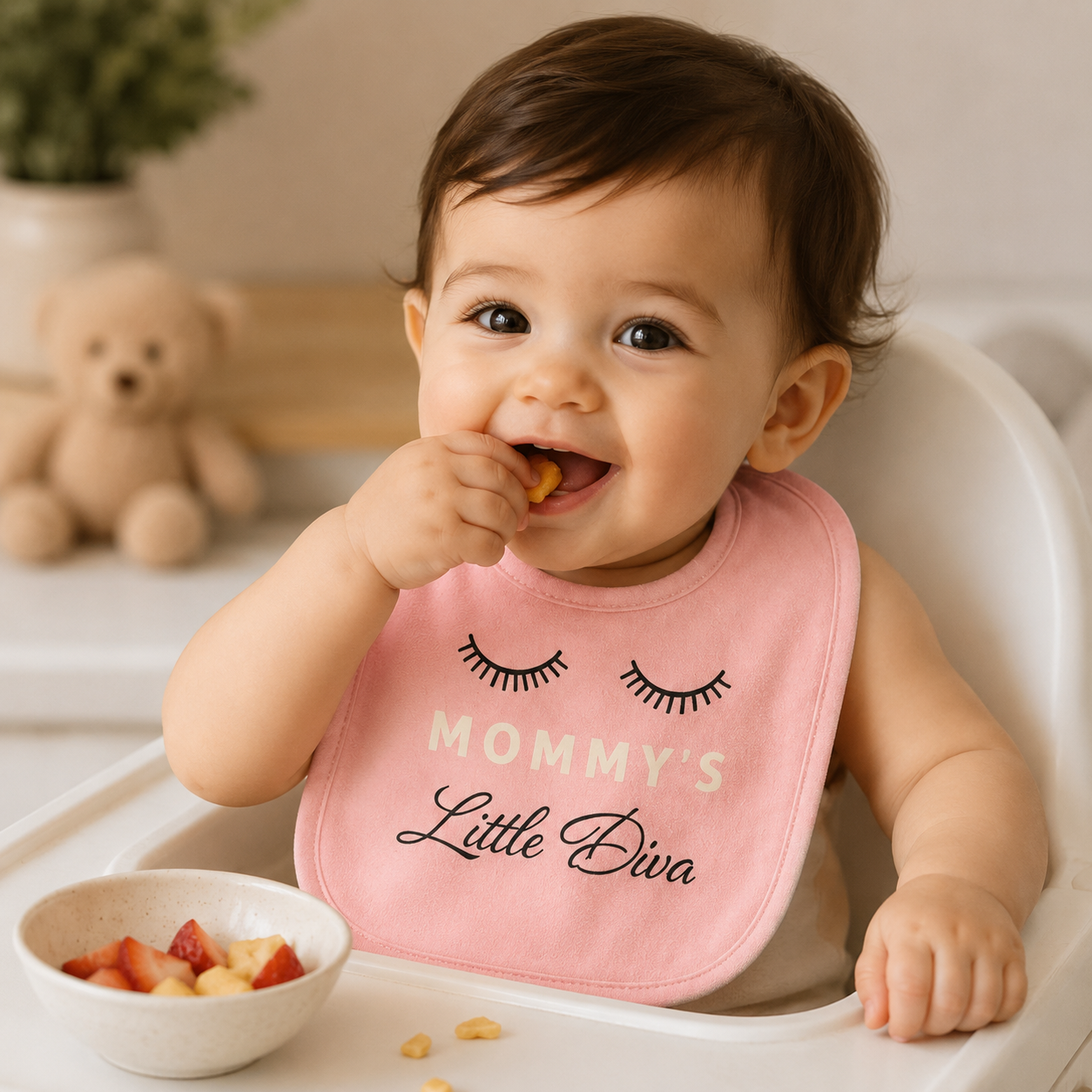 Smile Baby Baby Girl Bib Set – Soft Cotton Feeding & Drool Bibs for Newborns, Infants & Toddlers – 5 Piece Printed Baby Bib Combo