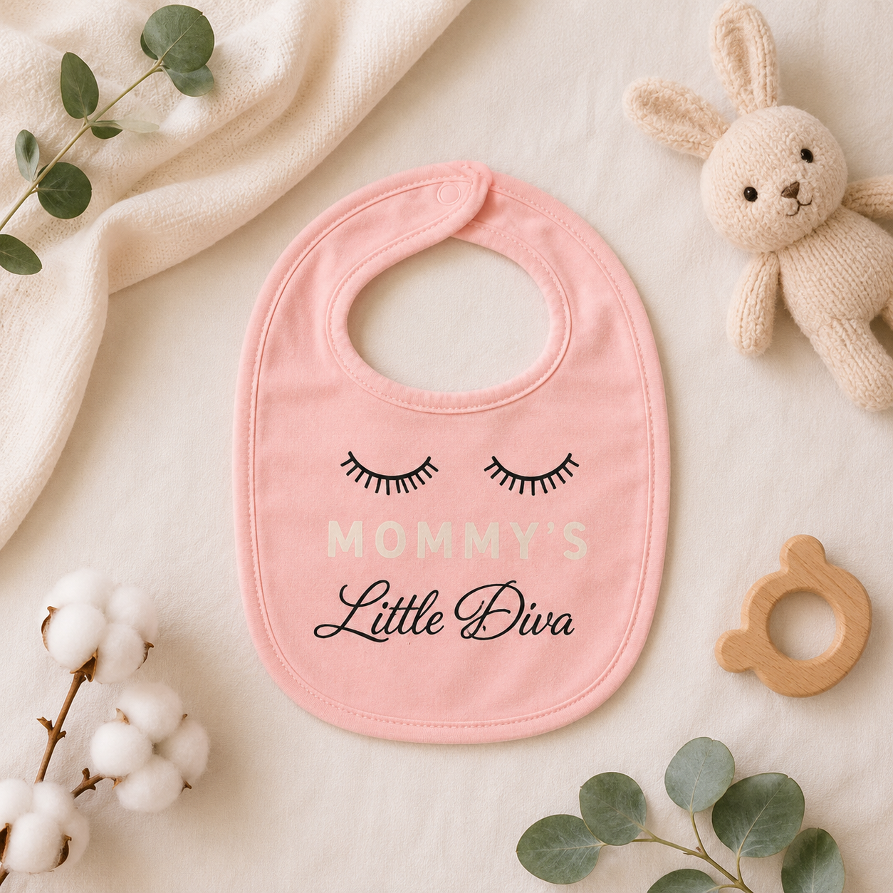 Smile Baby Baby Girl Bib Set – Soft Cotton Feeding & Drool Bibs for Newborns, Infants & Toddlers – 5 Piece Printed Baby Bib Combo