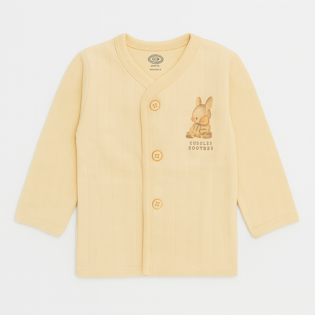 Newborn Full Sleeve Jabla – 0 to 1 Month | Soft Cotton Rib | Unisex Baby Top | Available Any 3 Colors Of Pack 235/171