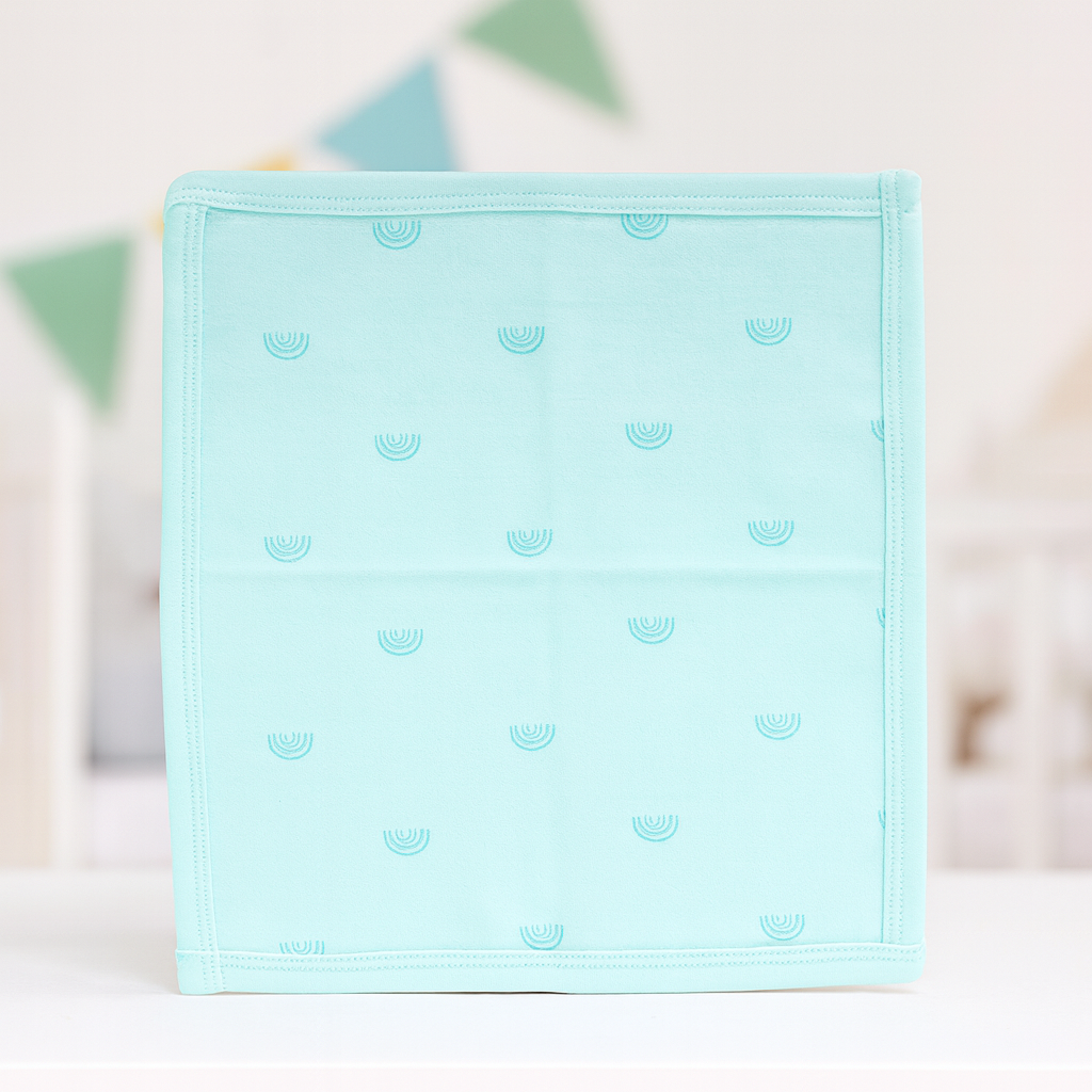 Baby Ultra-Soft Cotton Washcloths – Rainbow Print | Pack of 6 | Newborn & Infant Face Towels