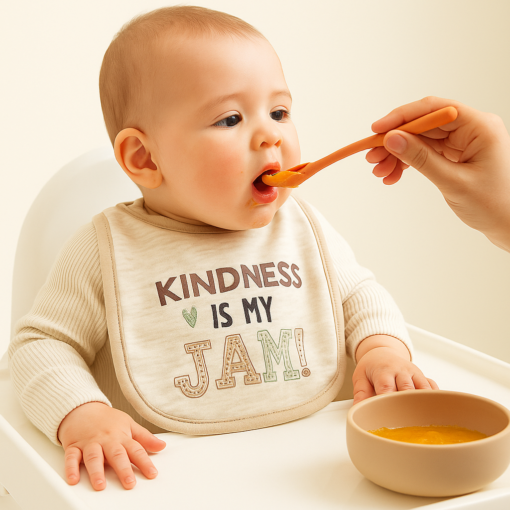 Smile Baby 3-Piece Soft Cotton Baby Bib Set | Feeding Bibs for Newborns & Infants | Easy Velcro Closure | Unisex Design