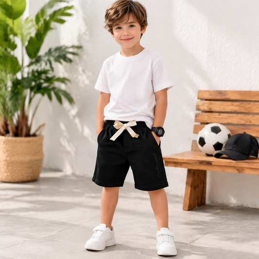 BAD BOYS Boys Cotton Shorts & Casual Pants – Soft & Comfortable Summer Wear (5–14+ Years) | Available in Khaki, Black & Cream