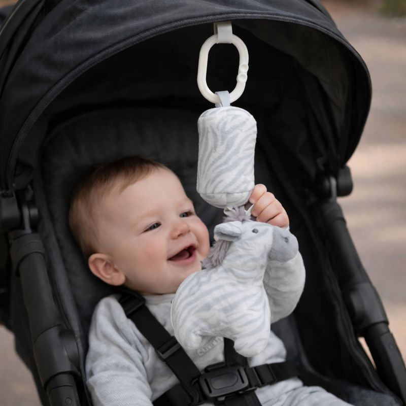 Zebra Musical Hanging Toy for Babies | Soft Plush Crib & Stroller Toy | Newborn & Infant (0–12 Months)