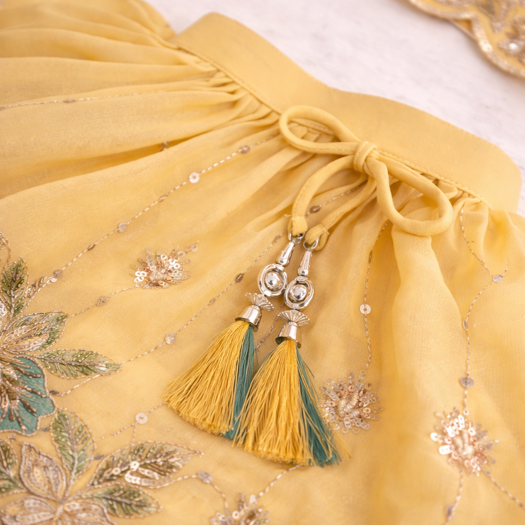 SPARKLE Girls Sharara Set with Embroidered Top & Net Dupatta | Festive Wear for Girls (12 Months – 9 Years)