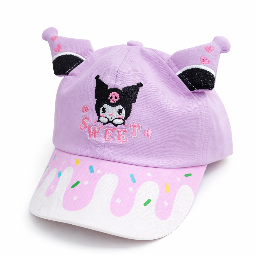 SMILE BABY Cap (Big Size) – Cute Cartoon Embroidered Kids Cap with Sprinkle Brim