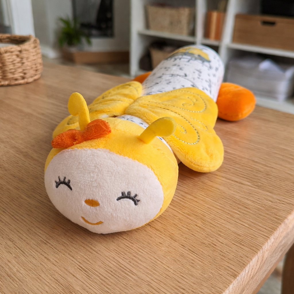 SMILE BABY Soft Plush Butterfly Caterpillar Toy – Cuddly Baby Sensory Toy with Embroidered Face & Soft Wings