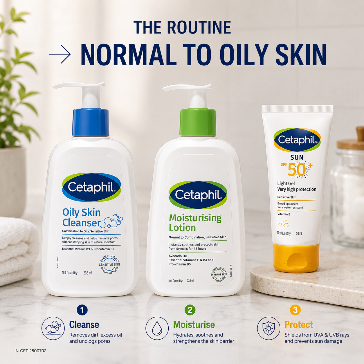Cetaphil Oily Skin Cleanser for Sensitive Skin with Niacinamide, Glycerin & Panthenol (Vitamin B5), Soap-Free Face Wash, pH Balanced, Non-Comedogenic Daily Cleanser – 236ml