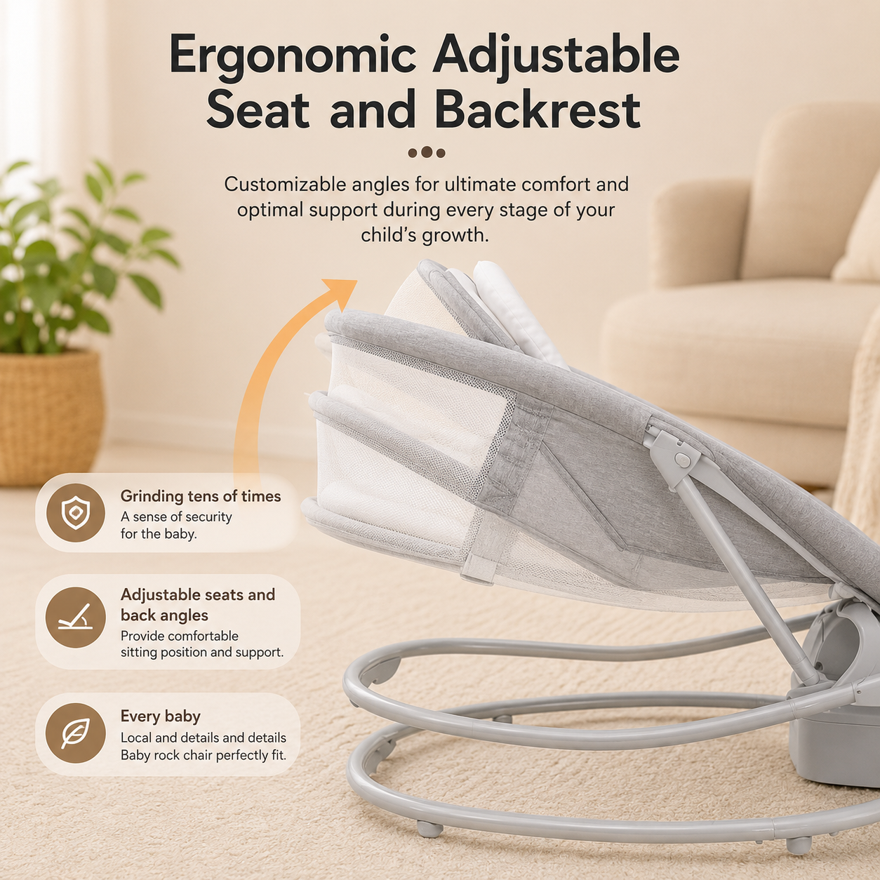 MUSTELA 4-in-1 Electric Baby Swing & Bassinet with APP Control, 5 Swing Speeds, Adjustable Recline, Music Function, Foldable Portable Baby Rocker for Newborns to 15kg – Grey
