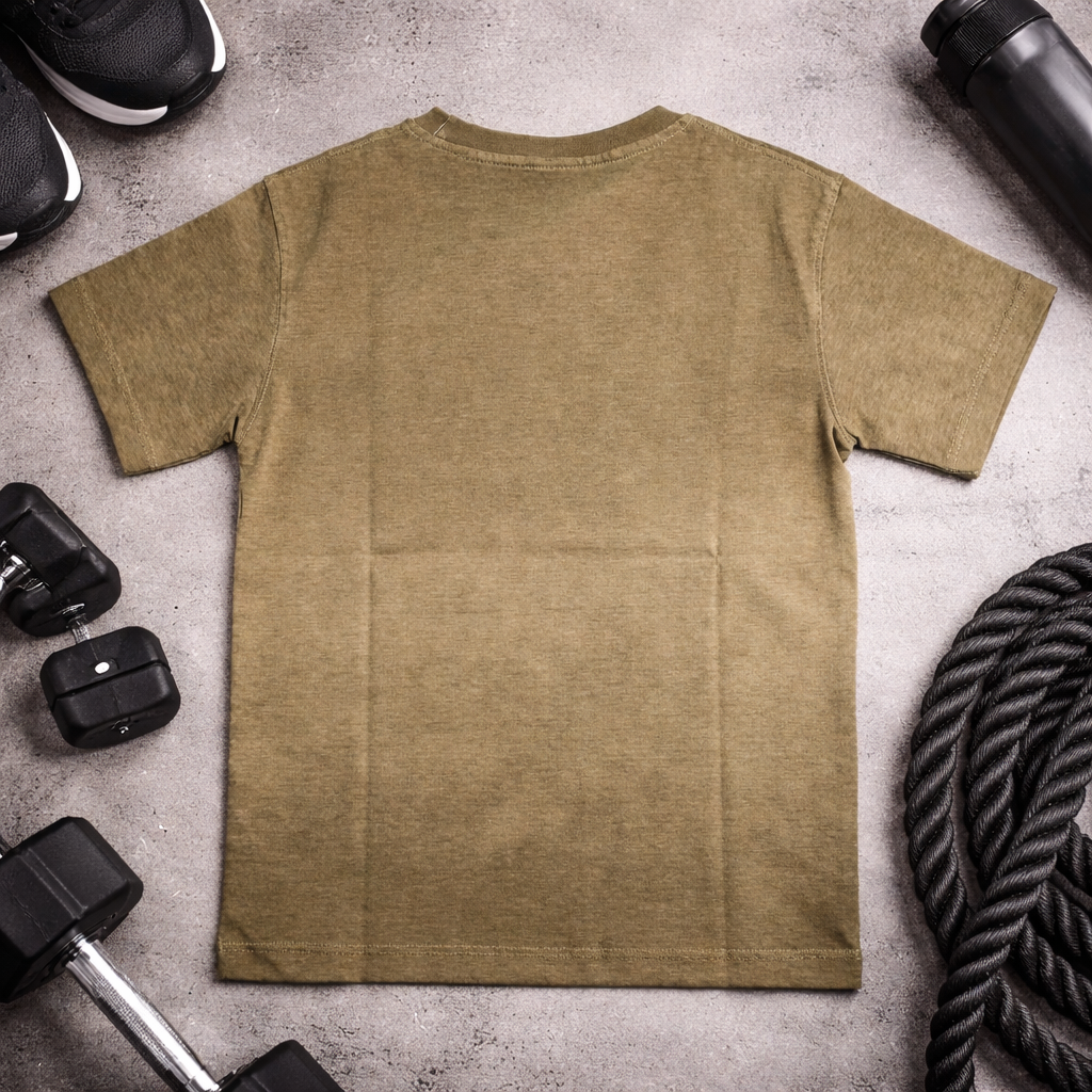 UNIKON Boys Khakhi Graphic Printed Cotton T-Shirt – Casual Sports & Everyday Wear (4–12 Years)