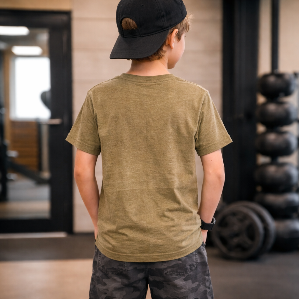 UNIKON Boys Khakhi Graphic Printed Cotton T-Shirt – Casual Sports & Everyday Wear (4–12 Years)