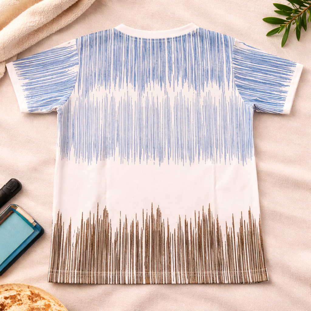 99 BALLON Boys Blue Printed Cotton T-Shirt | Stylish Casual Graphic Tee | Age 4–12 Years