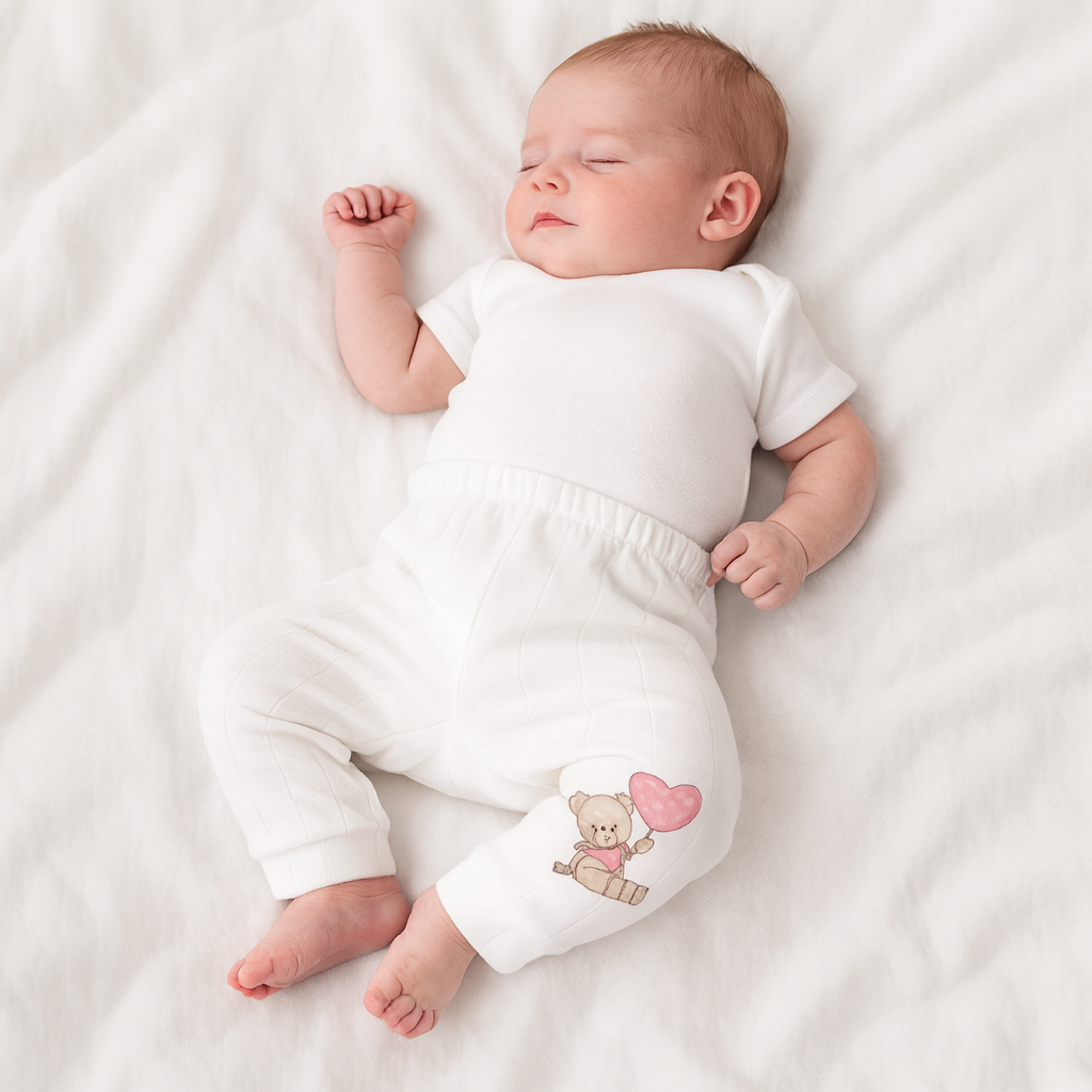 Newborn Baby Cotton Leggings – Ultra-Soft Ribbed Pants with Cute Prints | New born | Unisex Infant Wear (Pack of 3)