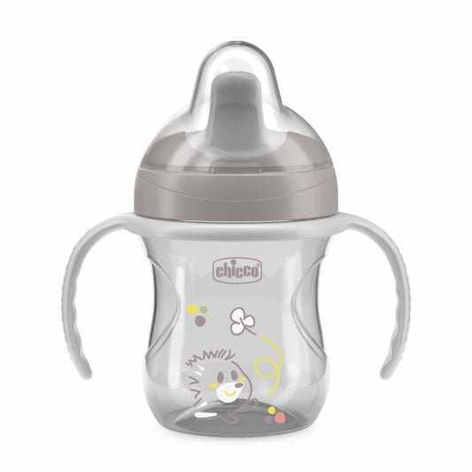 Chicco Baby Training Sippy Cup for 6+ Months, 200ml | Semi Soft Bite-Resistant Spout | Spill Proof | Easy Grip |