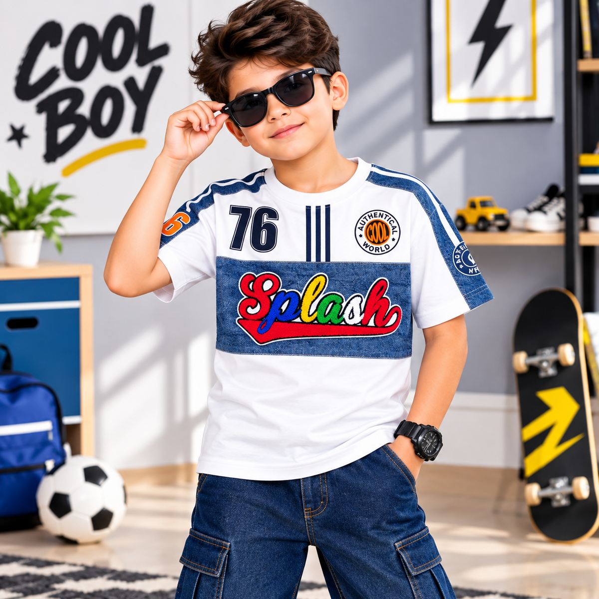 COOLEST boys graphic t-shirt - white