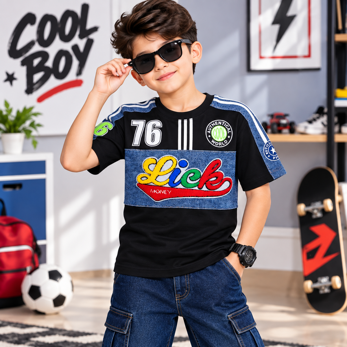 COOLEST boys graphic t-shirt - black