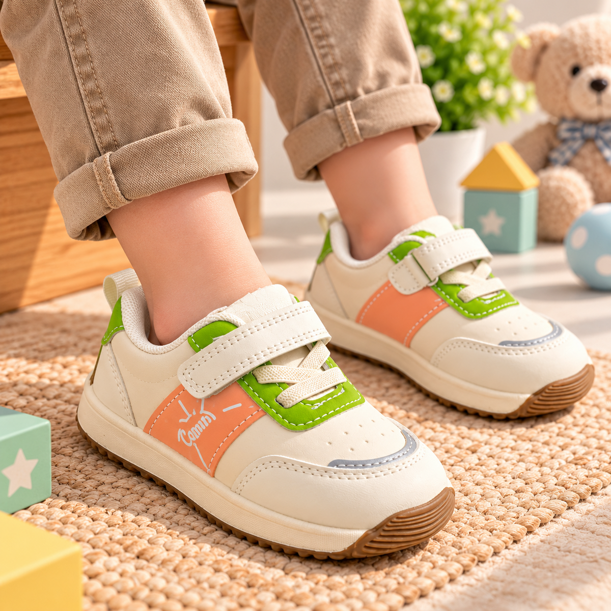 SMILE BABY white baby sneakers product view