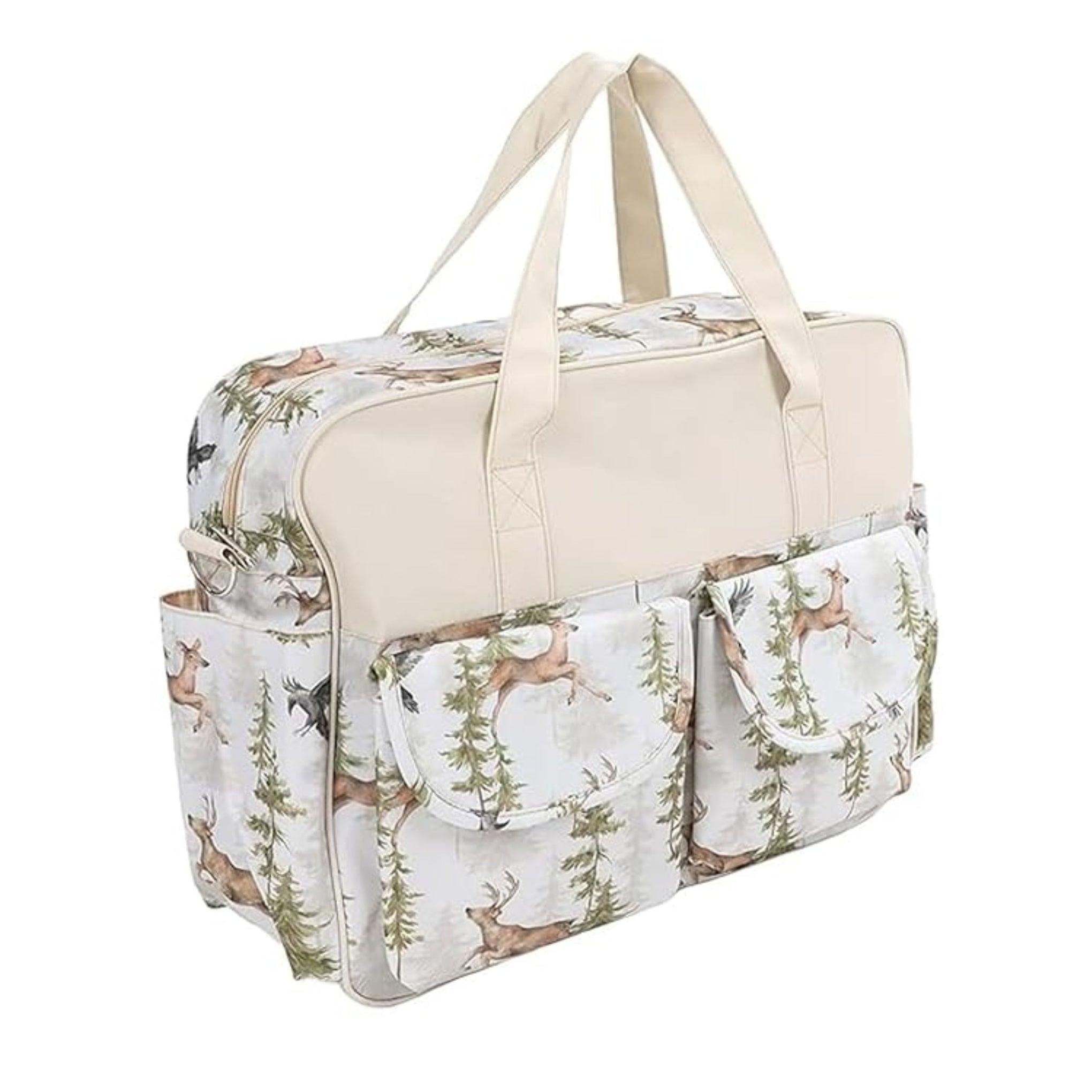 SMILE BABY Diaper Bag Multifunctional Maternity Bag Stylish Baby Travel Bag | Mamas Bags | Diapers Bags |  Handbag | Mothers Bags( DEER-CREAM )