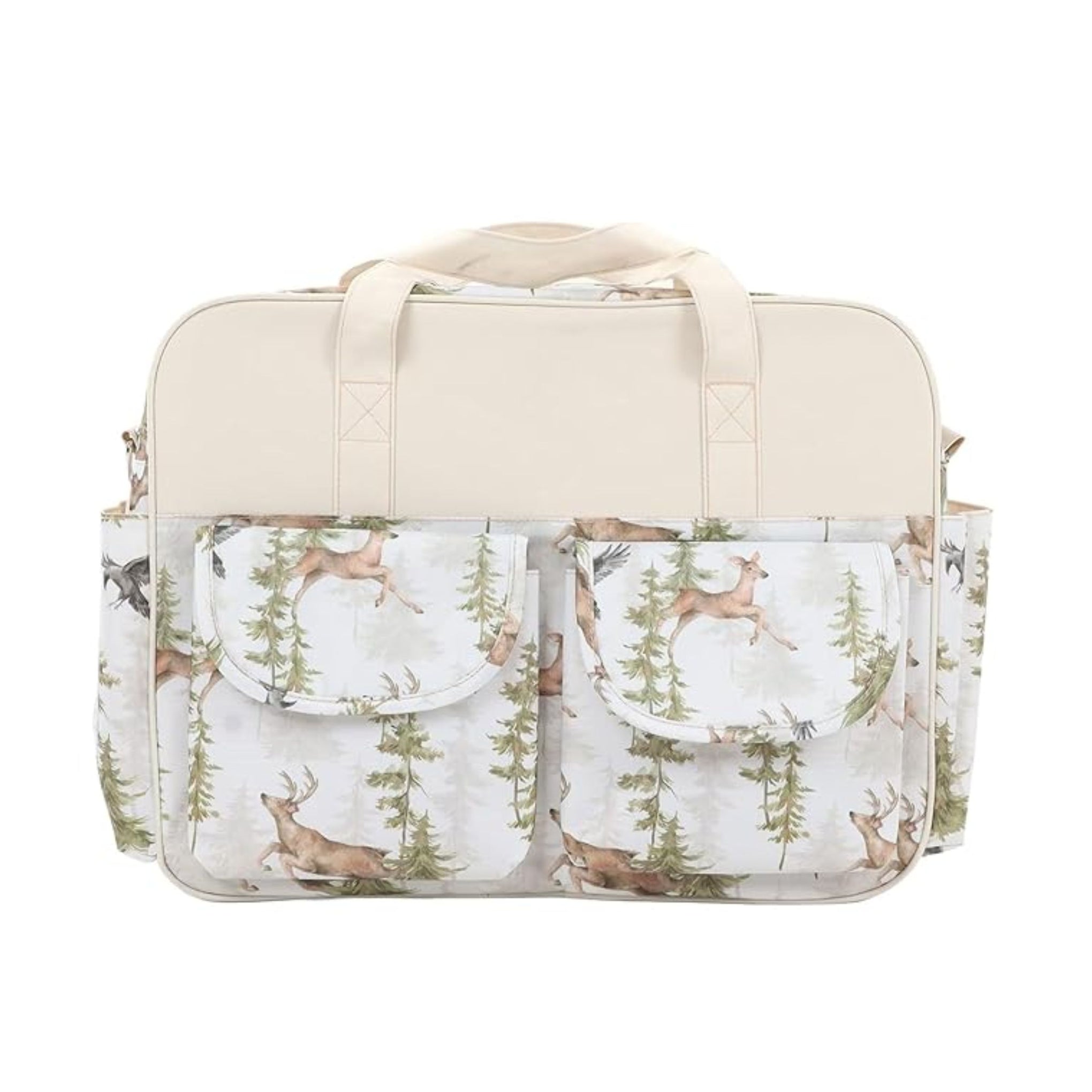 SMILE BABY Diaper Bag Multifunctional Maternity Bag Stylish Baby Travel Bag | Mamas Bags | Diapers Bags |  Handbag | Mothers Bags( DEER-CREAM )