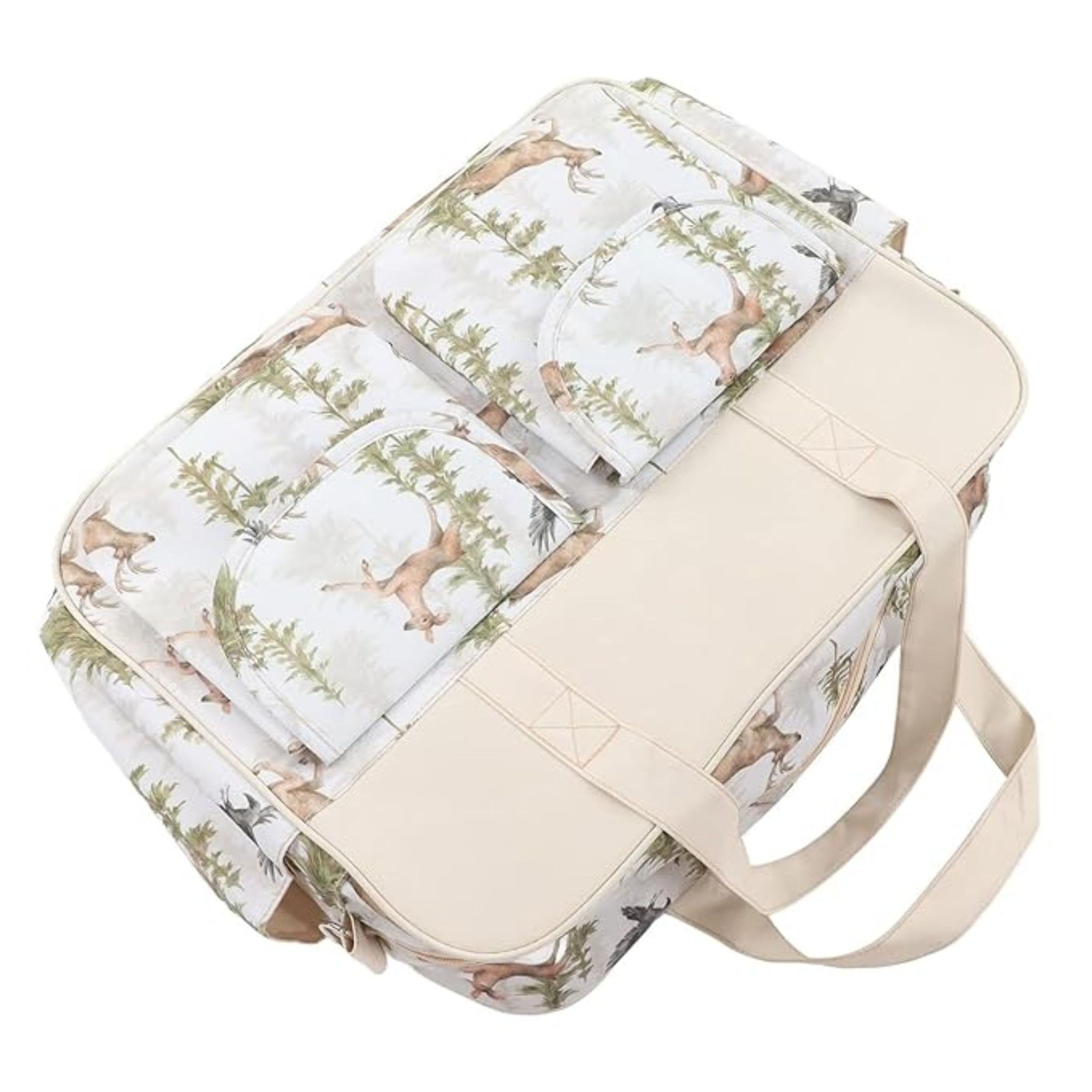SMILE BABY Diaper Bag Multifunctional Maternity Bag Stylish Baby Travel Bag | Mamas Bags | Diapers Bags |  Handbag | Mothers Bags( DEER-CREAM )