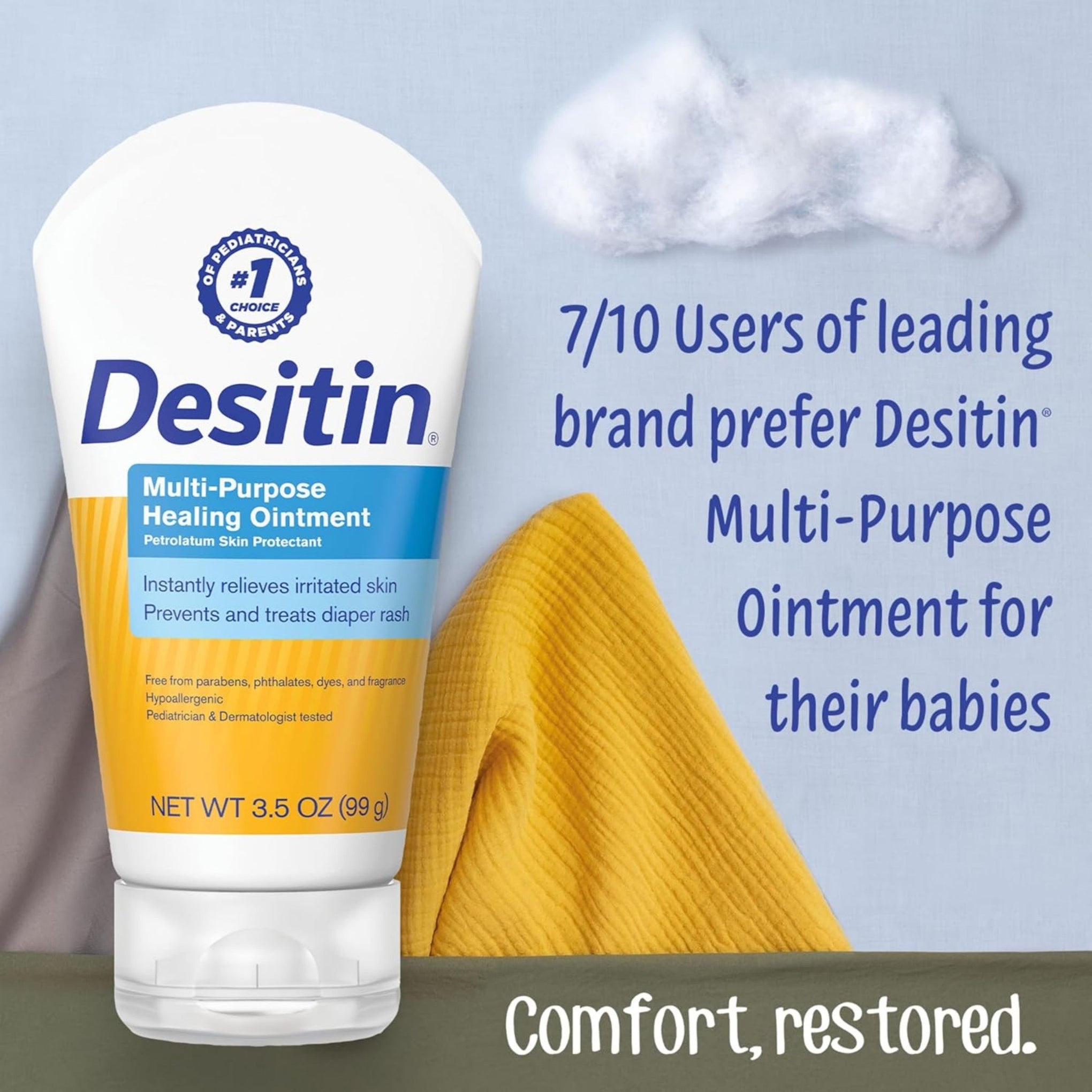 Desitin Skin Protectant and Diaper Rash Multi-Purpose Healing Ointment – 100g (3.5 oz)