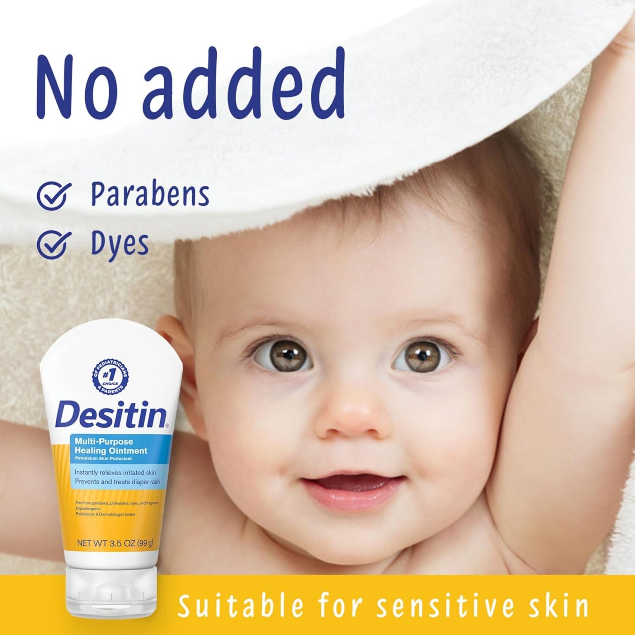 Desitin Skin Protectant and Diaper Rash Multi-Purpose Healing Ointment – 100g (3.5 oz)
