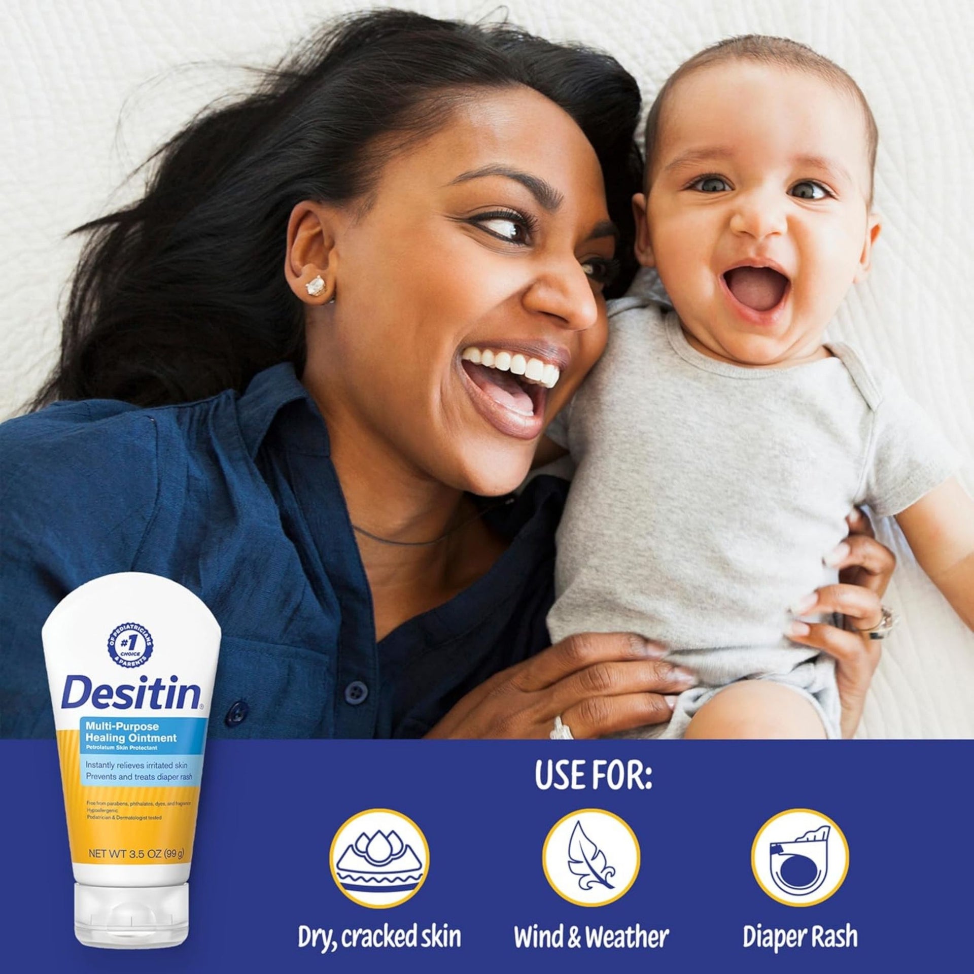 Desitin Skin Protectant and Diaper Rash Multi-Purpose Healing Ointment – 100g (3.5 oz)
