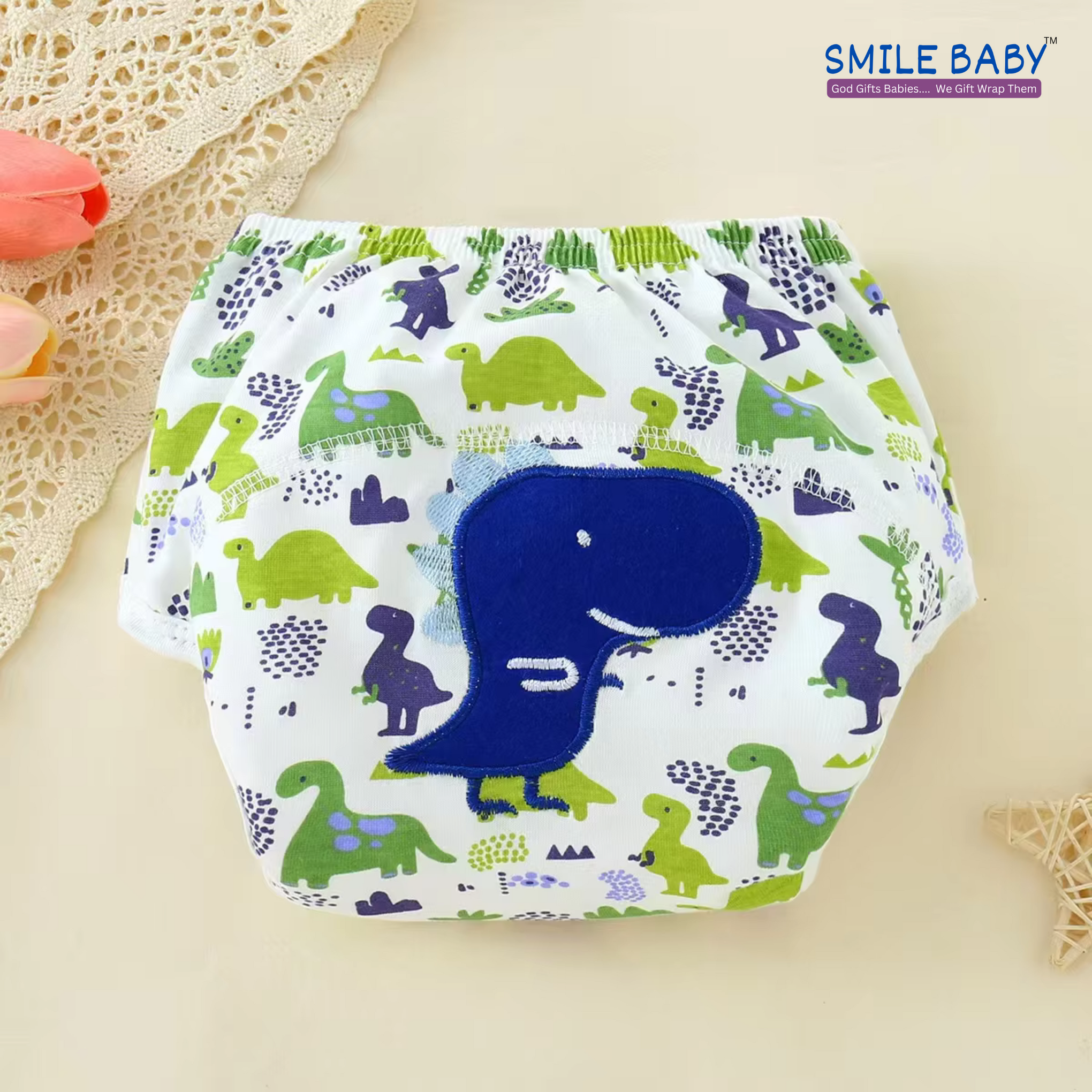 Smile Baby Potty Training Pants Boys Girls Training Underwear Reusable (OWL/DINOSAUR/UFO) PACK OF 3 0 to 2 year (2029)