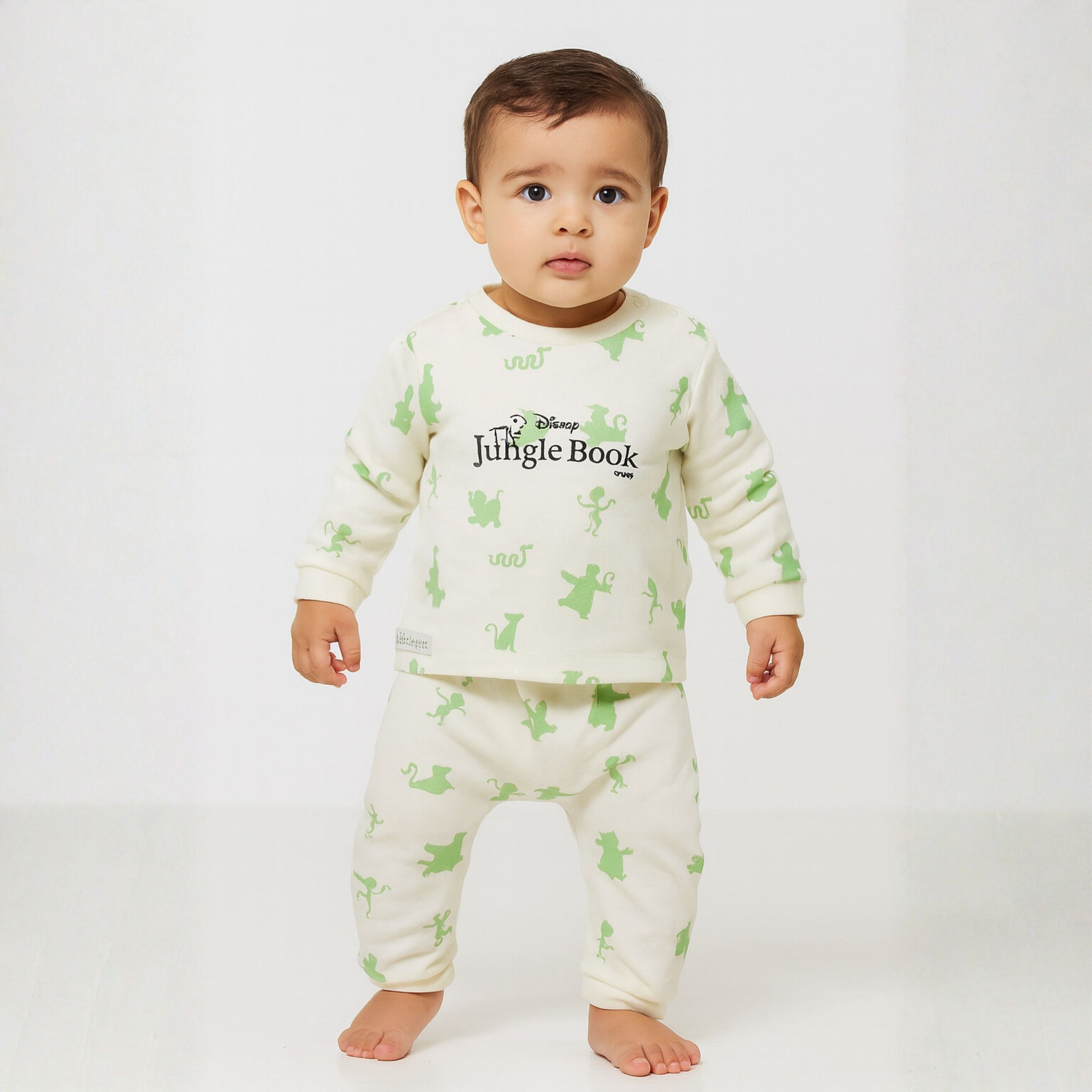 Ollypop Disney Jungle Book Full Sleeves Cotton Night Suit Set for Baby Boys & Girls (3Months TO 3 YEARS )