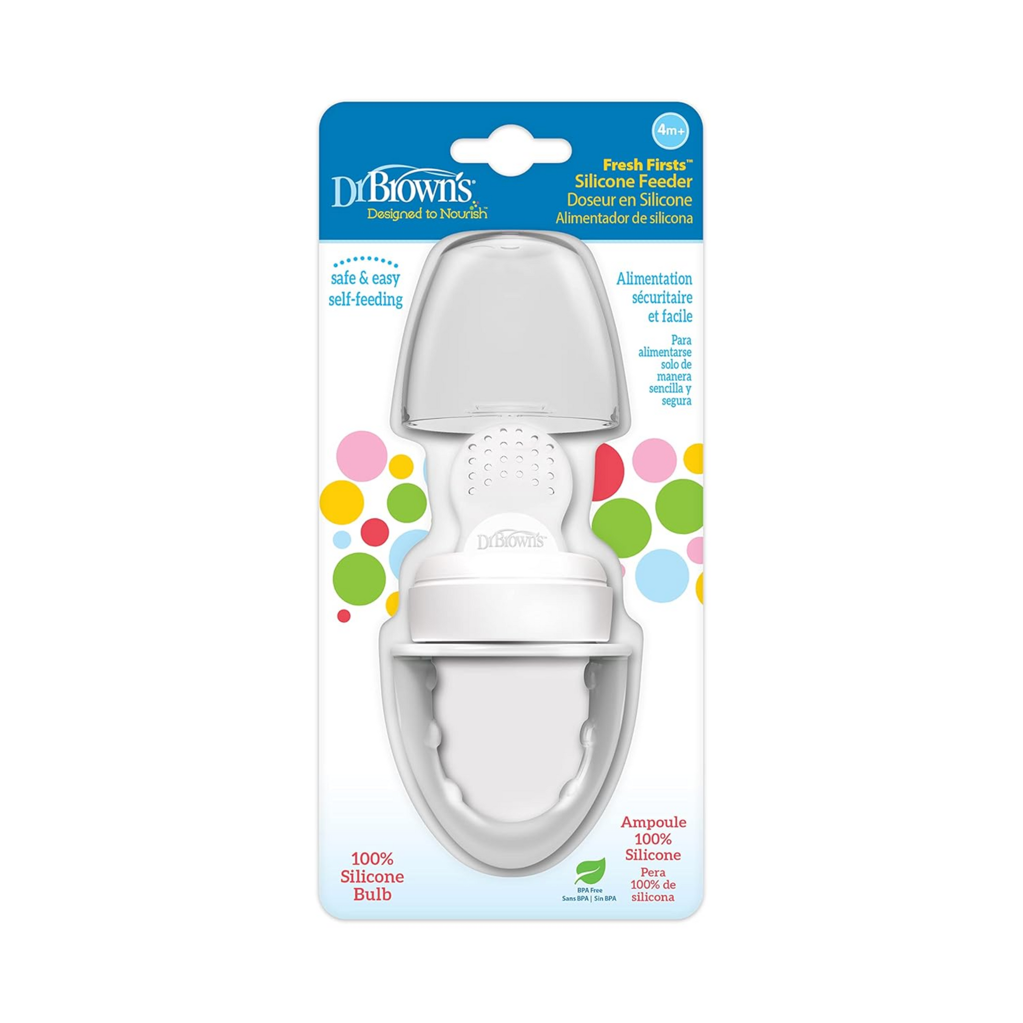 Dr. Brown's Designed to Nourish, Fresh Firsts Silicone Feeder, Grey, One Size