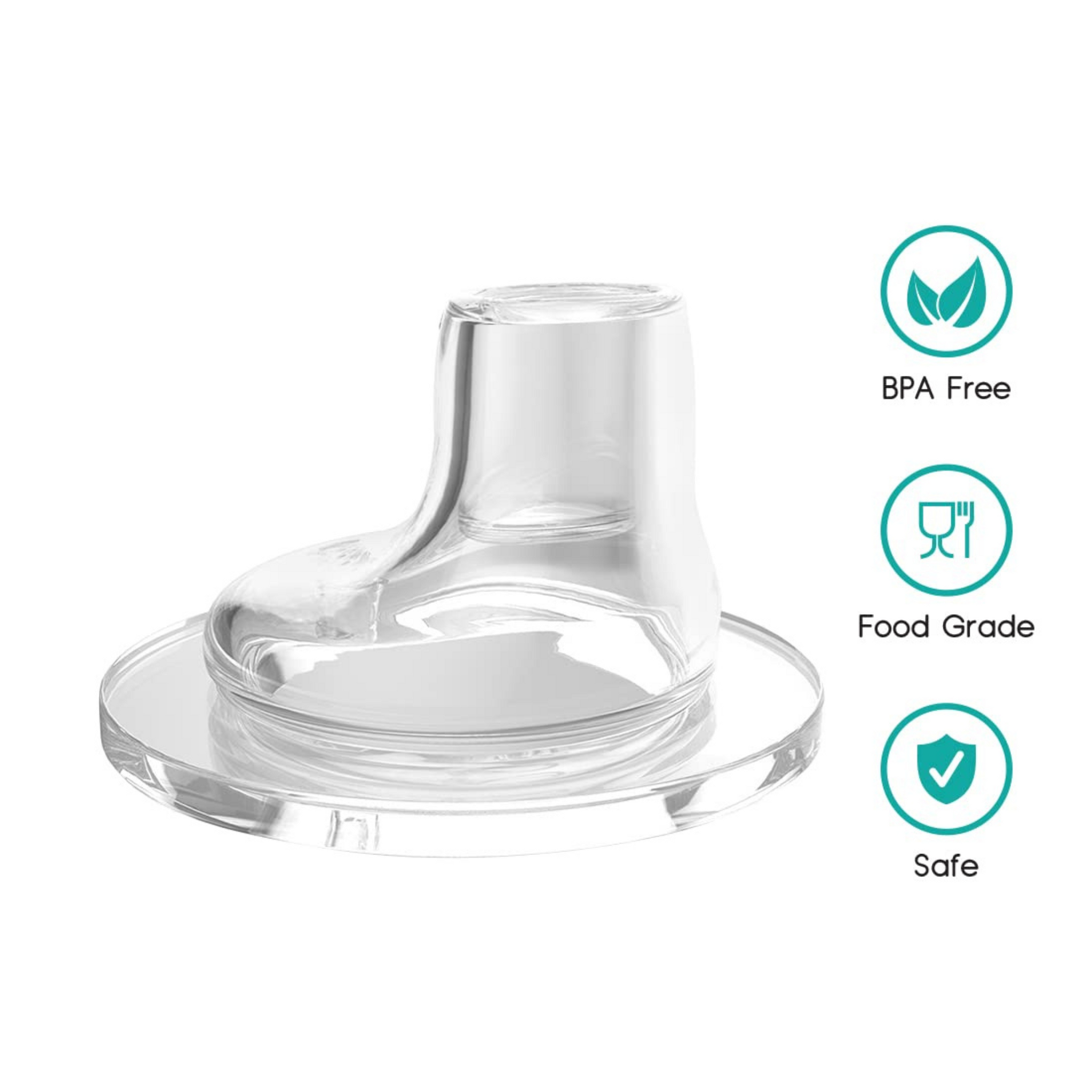 Buddsbuddy BPA Free Wide Neck Soft Silicone Sipper Spout Teat, BB7177