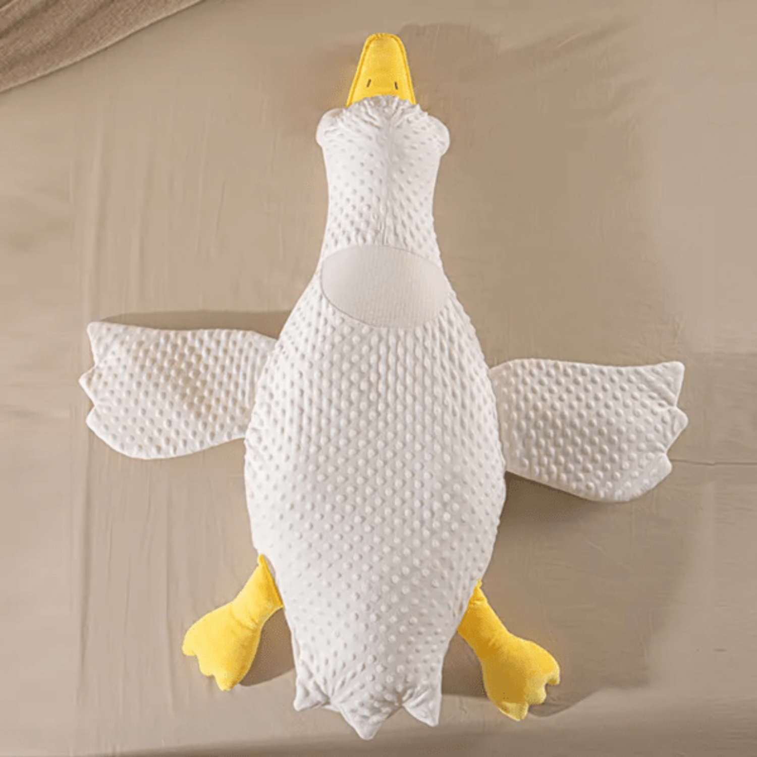 Big White Goose Baby Sleeping Pillow with Breathable Ventilation | Anti-Suffocation Soothing Pillow for Newborns & Infants | Soft Plush Baby Comfort Cushion