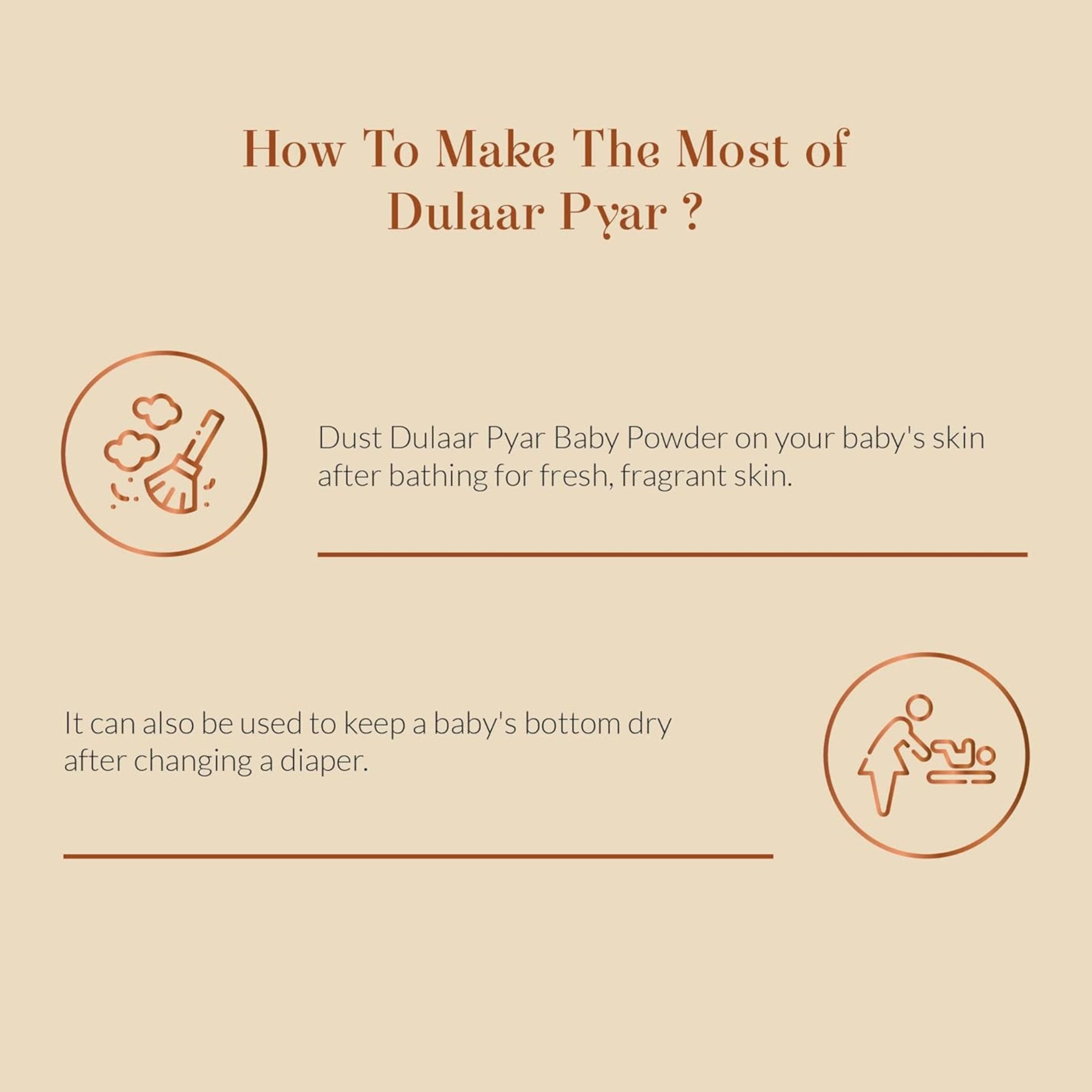 Baby Forest Dulaar Pyar Baby Powder – Talc-Free Ayurvedic Baby Powder with 6 Herbs & Oils for Gentle, Dry & Fresh Skin (0+ Years)