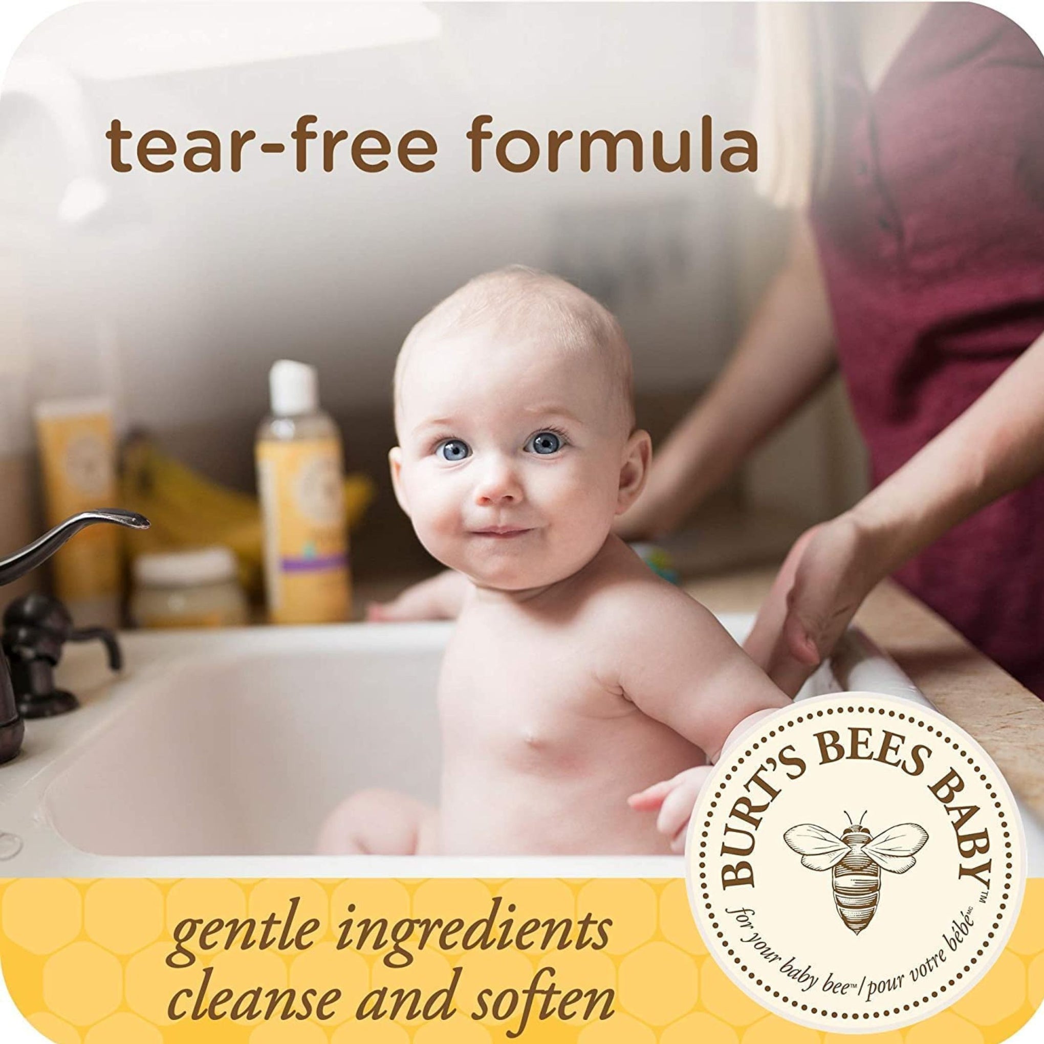 Burt’s Bees Baby Shampoo & Wash – Original | Tear-Free, 98.9% Natural, Gentle Cleanser for Baby Hair & Skin