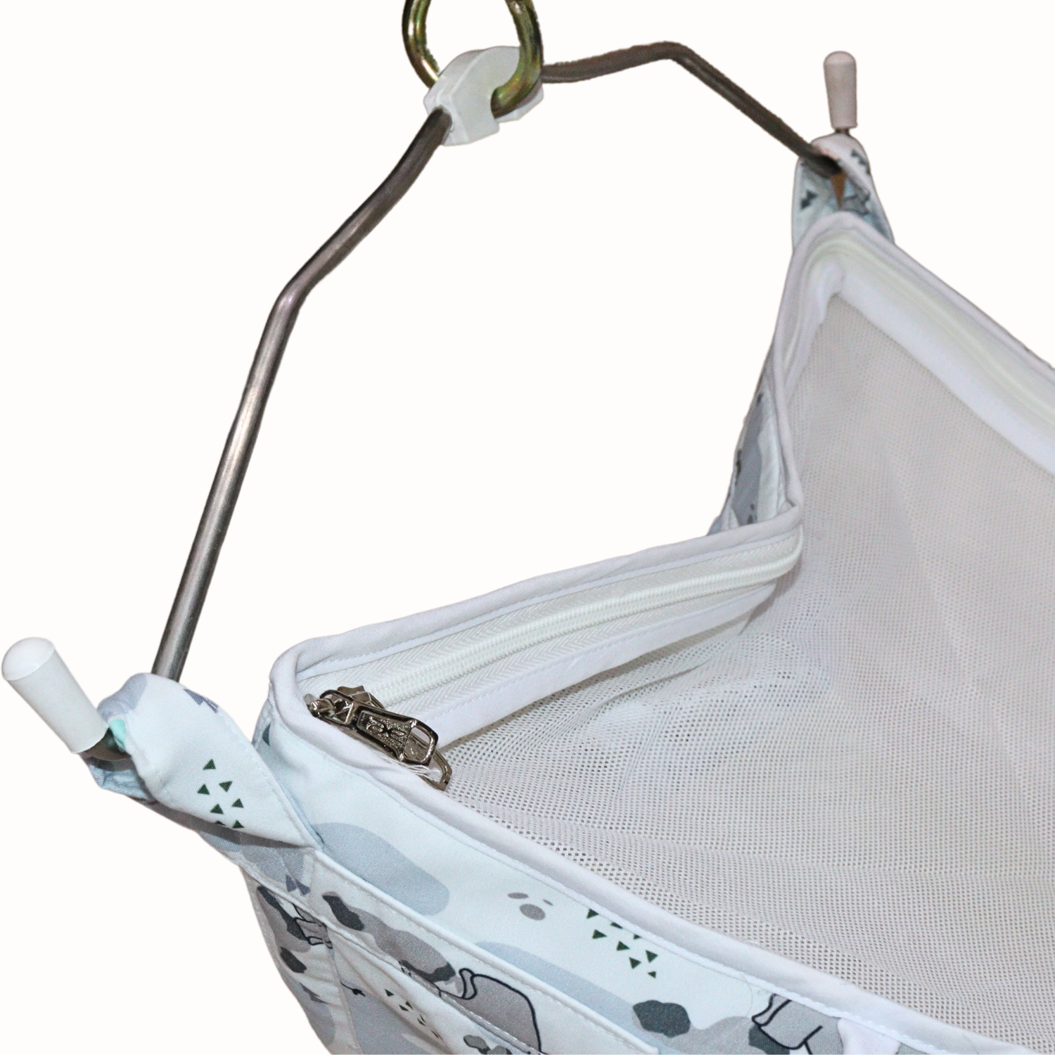 Smile Baby Elephant Print Baby Cradle Cloth with Mosquito Net – Soft & Breathable Newborn Hammock