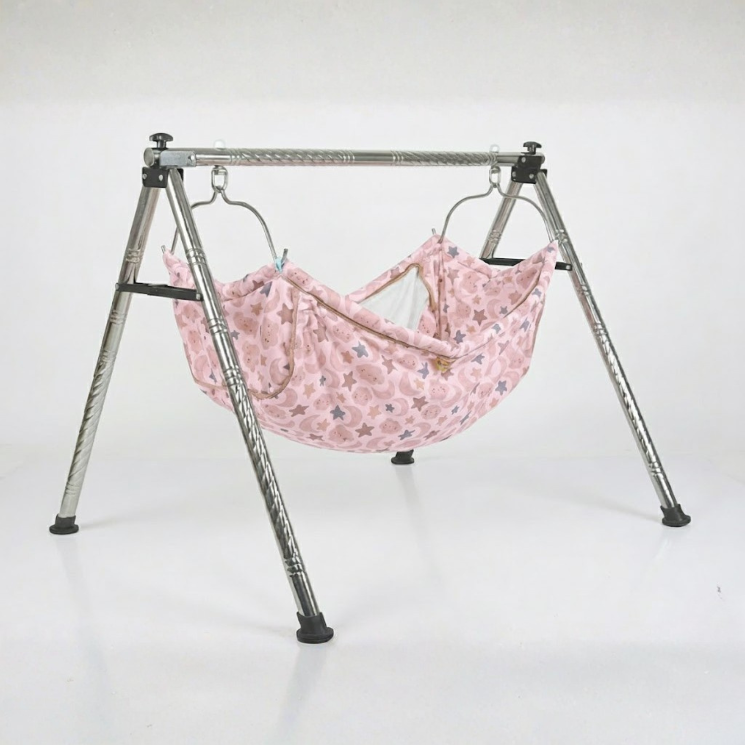 Smile Baby Traveling Khoya Cradle – Portable Baby Hammock for Home, Car & Travel (Cotton Sheep Print – Aqua Green)