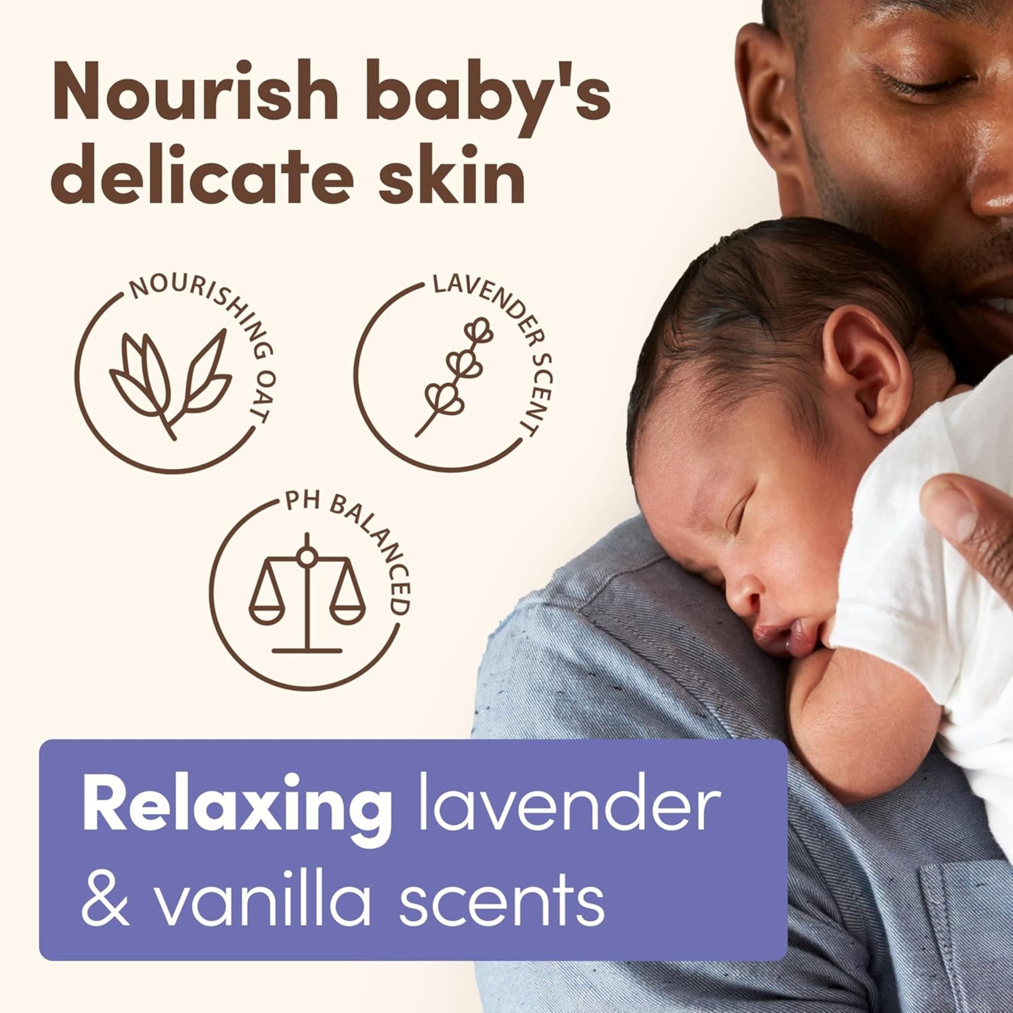 Aveeno Baby Calming Comfort Moisturizing Lotion with Relaxing Lavender & Vanilla Scents, Non-Greasy Body Lotion with Natural Oatmeal & Dimethicone, Paraben- & Phthalate-Free, 8 fl. oz