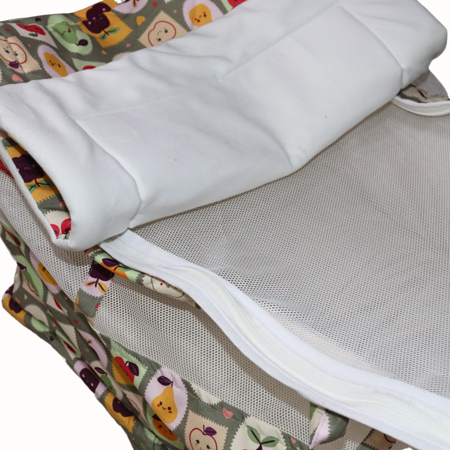 Smile Baby Newborn Khoya Cradle Cloth with Mosquito Net – Fruit Print Pure Cotton Baby Palana (Only Cradle)