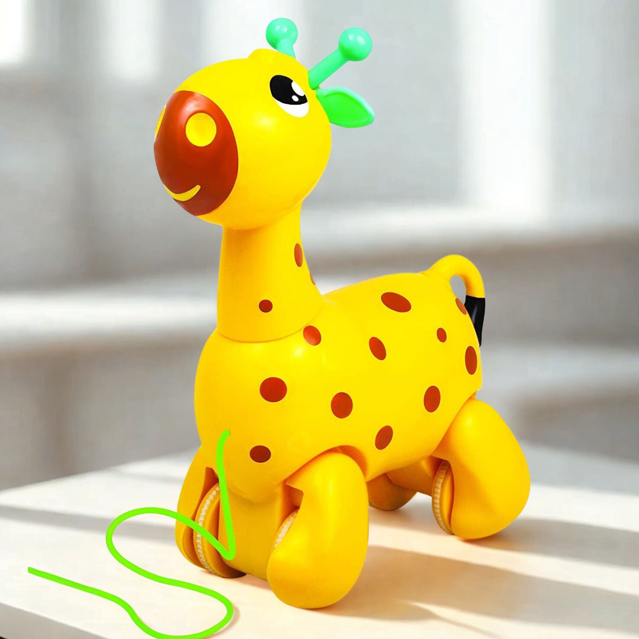 Giggles Funskool Pull Along Nico The Giraffe, Activity & Learning Toys for Babies, Toddlers, For Baby Boys & Girls, Encourage Walking, Improve Balance, Multicolour, Gift Set for Kids, Ages 18+ Months